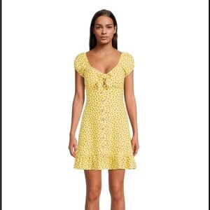 No Boundaries Yellow Floral Mini Dress
